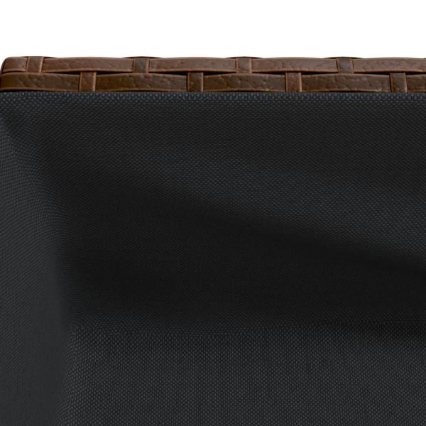 Градински плантери с рафт, 2 бр, кафяв, 70x28x70 см, полиратан