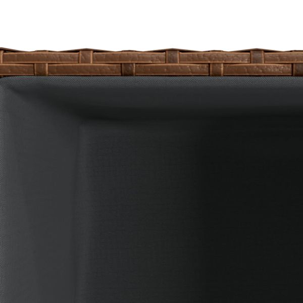 Градински кашпи, 2 бр, кафяви, 30x30x60 см, полиратан