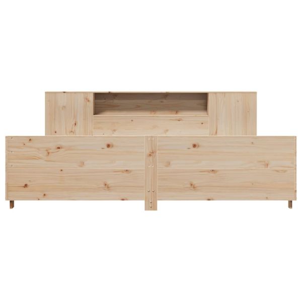 Рамка за легло без матрак, 180x200 см, масивна чамова дървесина