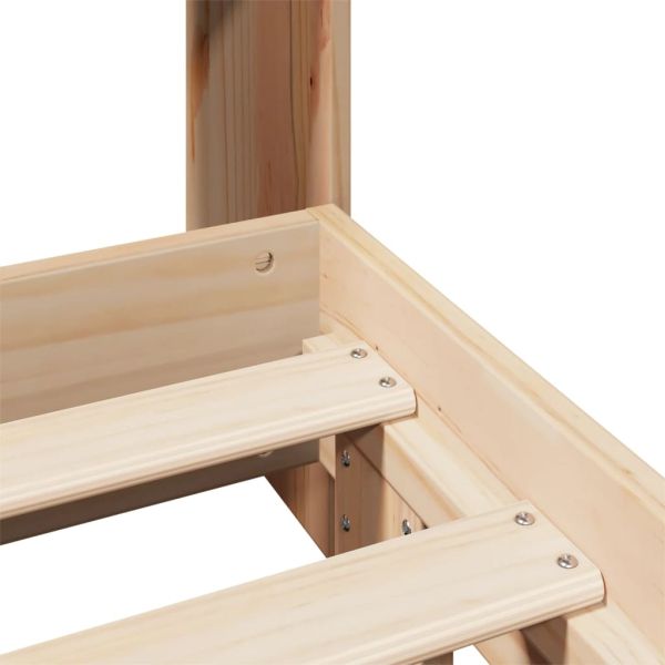 Рамка за легло без матрак, 160x200 см, масивна чамова дървесина