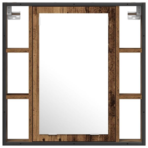 Комплект мебели за баня с рафт 2 pcs Кафяво Инженерно дърво