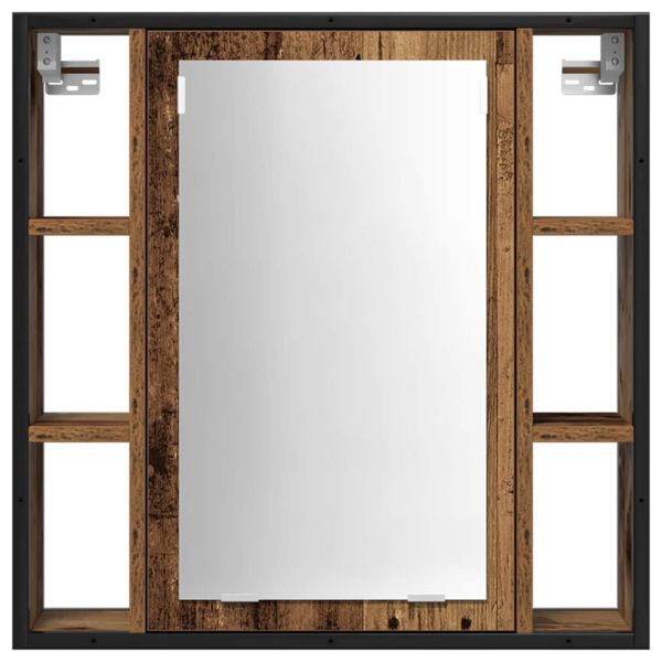 Комплект мебели за баня с рафт 2 pcs Кафяво Инженерно дърво