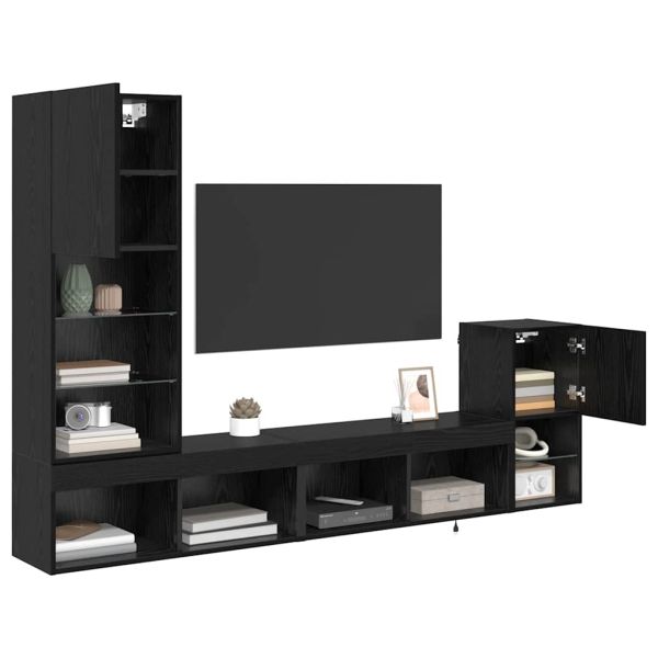 Стойки за телевизор Черния дъб Инженерно дърво