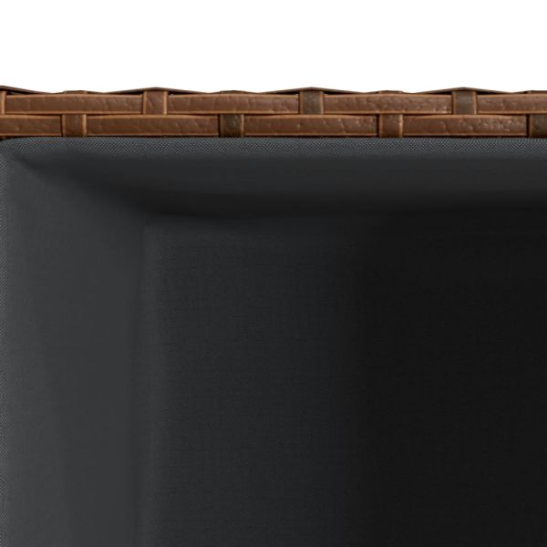 Градински плантер, кафяв, 30x30x60 см, полиратан