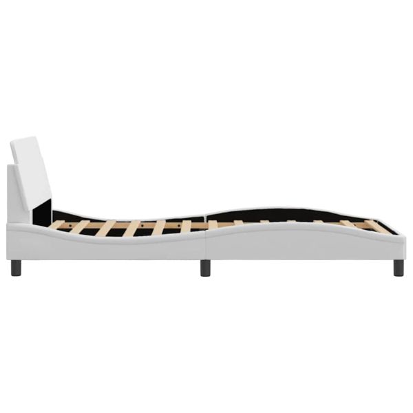 Рамка за легло Dover, бяла 100x203 см изкуствена кожа