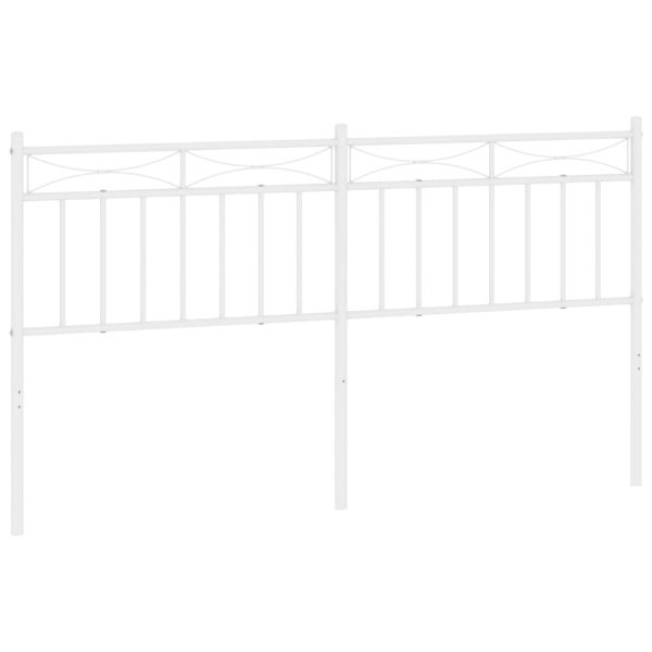 Метална резервна табла за легло, бяла, 160 см