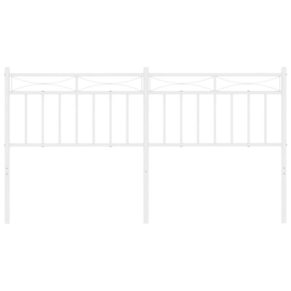 Метална резервна табла за легло, бяла, 160 см