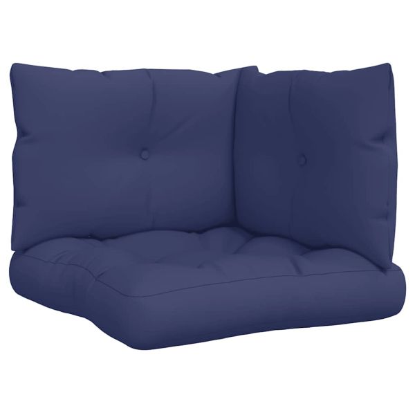 Палетни възглавници, 3 бр, нейви сини, Оксфорд плат