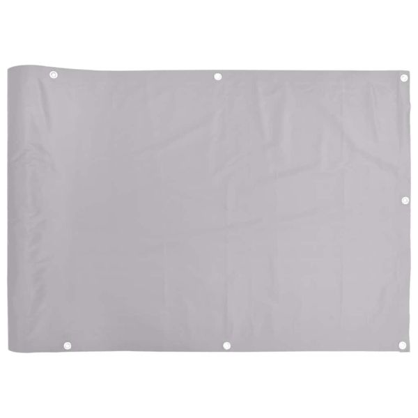 Параван за тераса, сив, 700x75 см, PVC