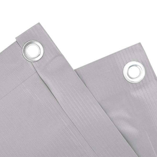 Параван за тераса, сив, 700x75 см, PVC