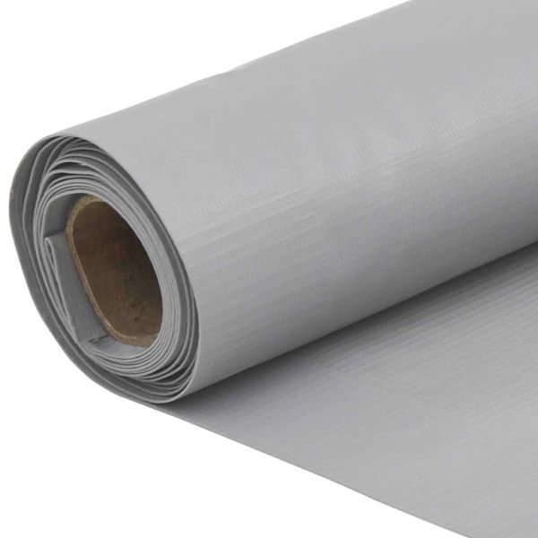 Параван за тераса, сив, 700x75 см, PVC