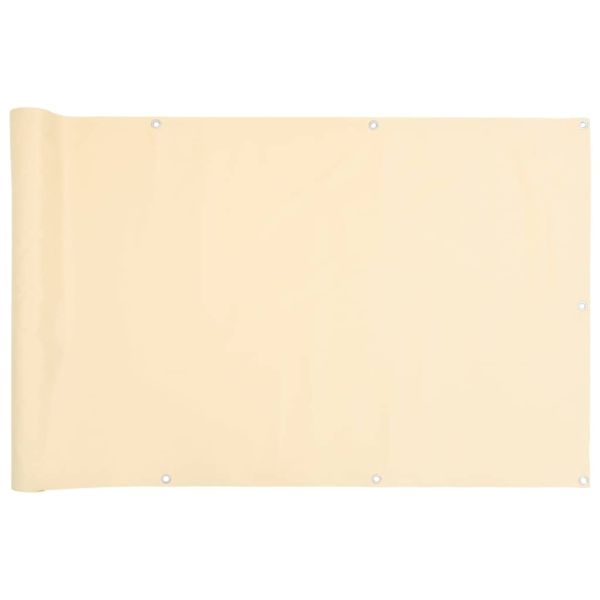 Параван за тераса, кремав, 800x75 см, PVC