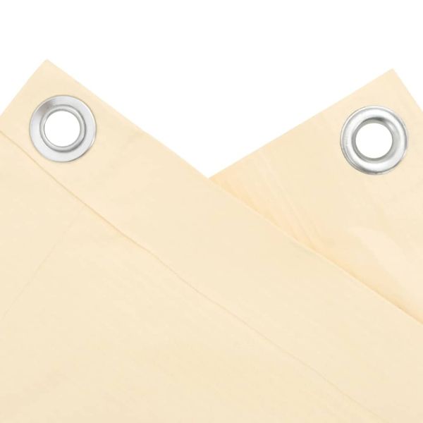 Параван за тераса, кремав, 800x75 см, PVC