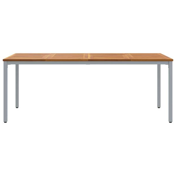 Маса за открито Естествен и сив 200 x 90 x 75 cm