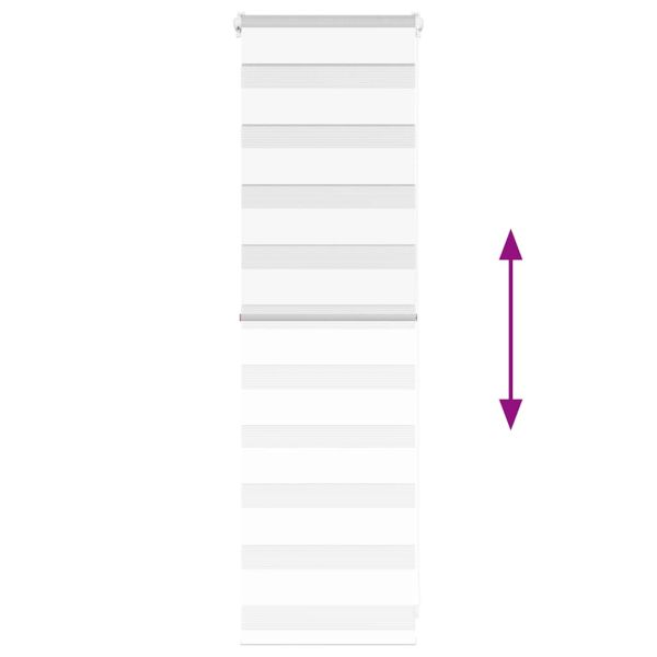 Зеброва щора бял 40x100 см ширина на плата 35,9 см полиестер