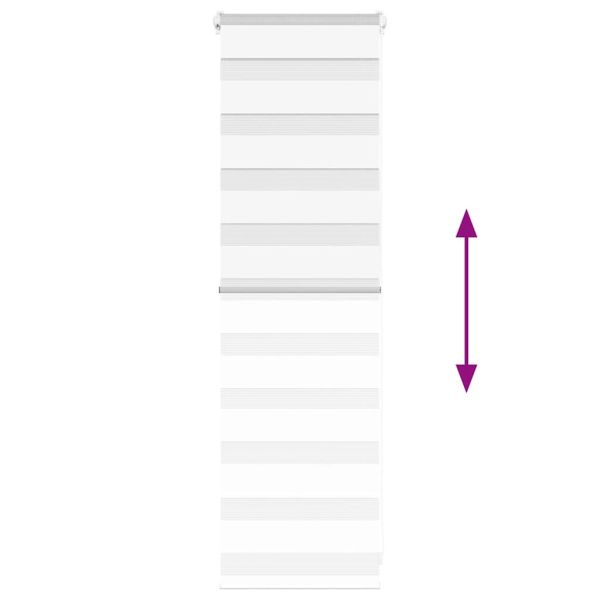 Зеброва щора бял 45x100 см Ширина на плата 40,9 см Полиестер
