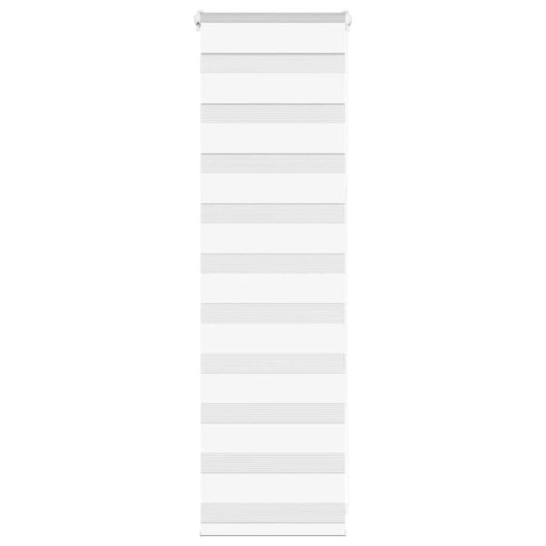 Зеброва щора бял 50x100 см ширина на плата 45,9 cm полиестер