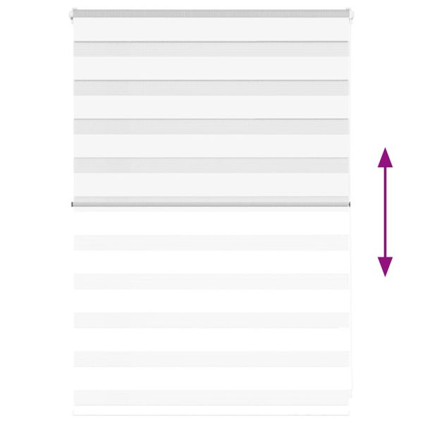 Зеброва щора бял 110x100 см ширина на плата 105,9 см полиестер