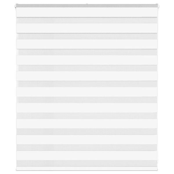 Зеброва щора бял 130x100 см ширина на плата 125,9 см полиестер