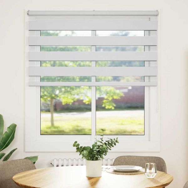 Зеброва щора бял 130x100 см ширина на плата 125,9 см полиестер