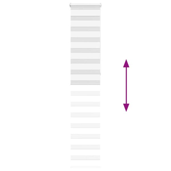 Зеброва щора бял 50x230 см ширина на плата 45,9 cm полиестер