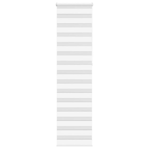 Зеброва щора бял 55x230 см Ширина на плата 50,9 см Полиестер