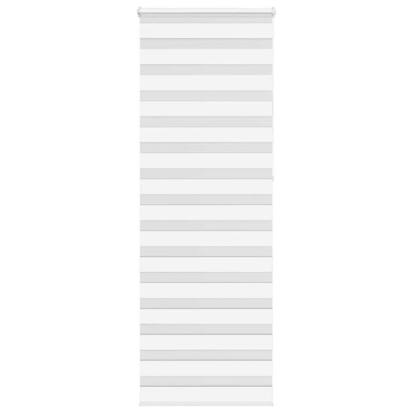 Зеброва щора бял 75x230 см Ширина на плата 70,9 см Полиестер