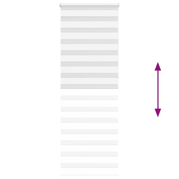 Зеброва щора бял 90x230 см ширина на плата 85,9 cm полиестер