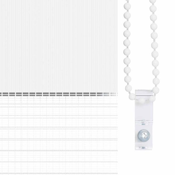 Зеброва щора бял 150x230 см ширина на плата 145,9 см полиестер