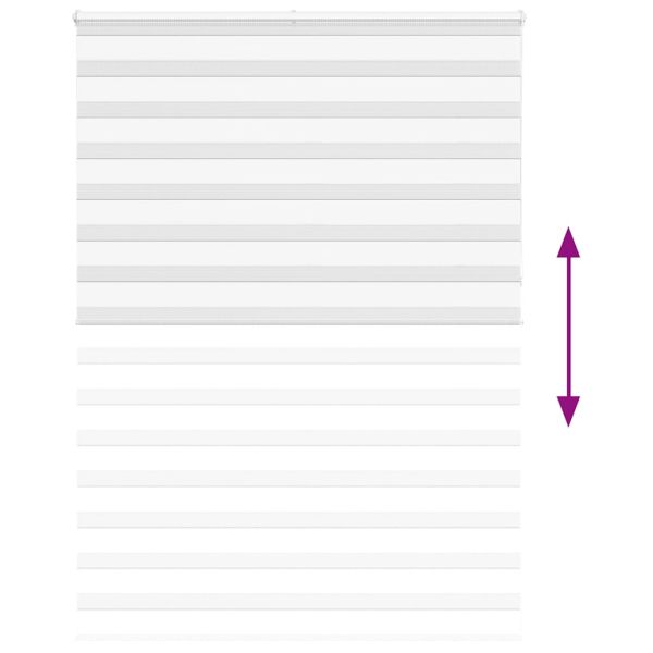 Зеброва щора бял 165x230 см Ширина на плата 160,9 см полиестер