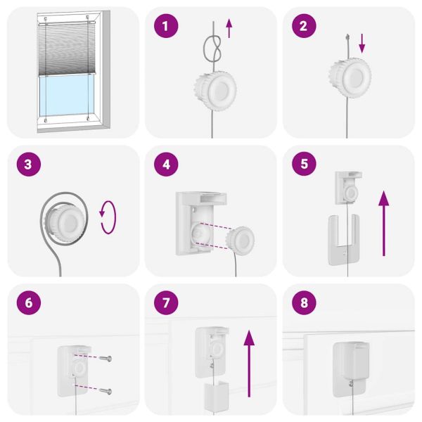 Плисирана щора Cream 55x100 cm Ширина на плата 54,4 cm