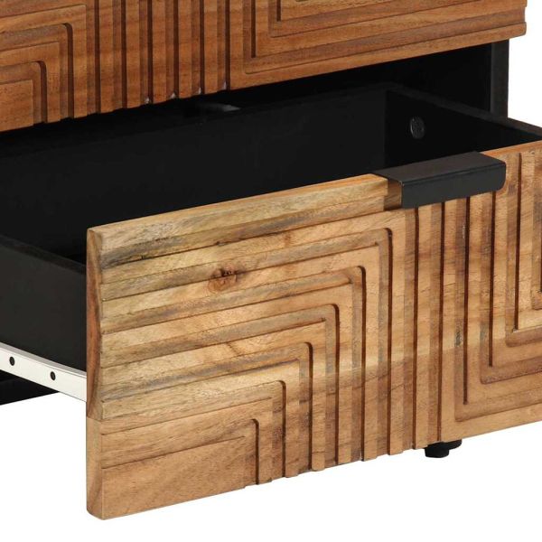 Нощен шкаф Кафяво 50 x 33 x 62 см Масивна акациева дървесина