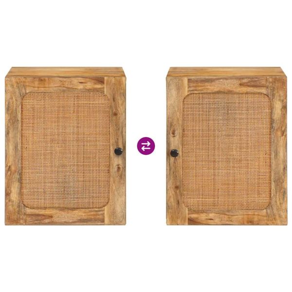 Окачен шкаф за баня с рафт с врата Кафяво 38 x 33 x 48 см