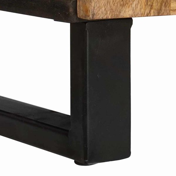 Шкаф за баня Кафяво 38 x 33 x 160 см Солидно мангово дърво