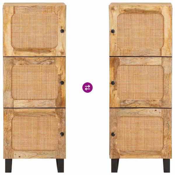 Висок шкаф Кафяво 40 x 33 x 110 см Солидно мангово дърво