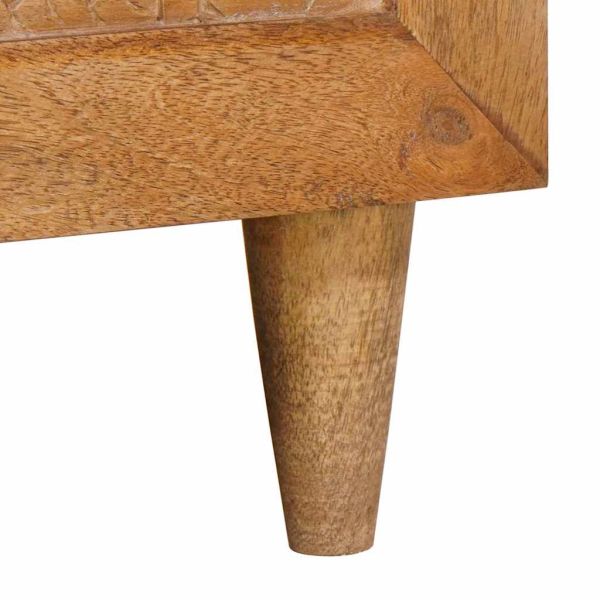 Масичка за кафе с рафт с врата Светло кафяво 80 x 50 x 40 cm