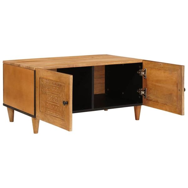 Масичка за кафе със съхранение Светло кафяво 80 x 50 x 40 cm