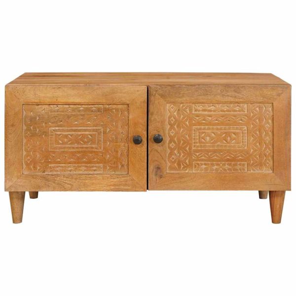 Масичка за кафе със съхранение Светло кафяво 80 x 50 x 40 cm