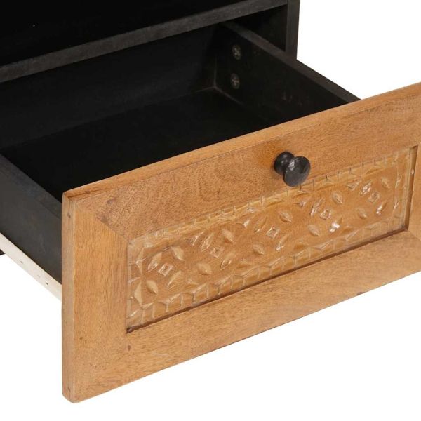 Нощен шкаф с чекмедже 2 pcs Светло кафяво 40 x 33 x 46 см