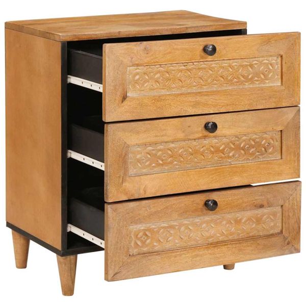 Нощен шкаф с чекмедже Светло кафяво 50 x 33 x 62 см