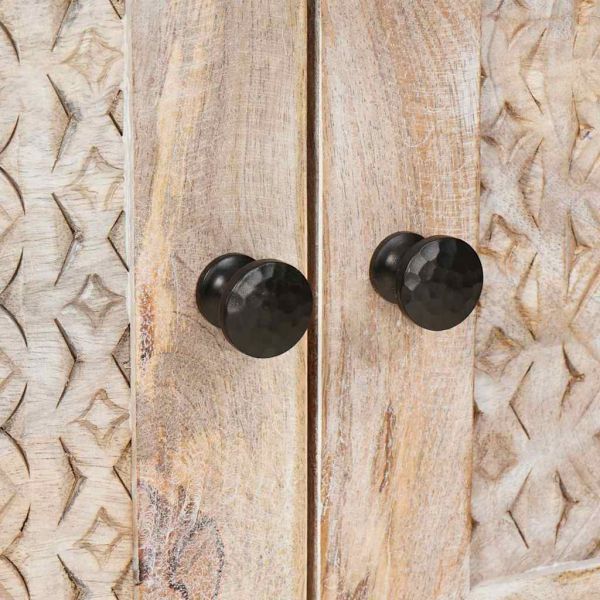 Масичка за кафе със съхранение с врата Бежово 80 x 50 x 40 cm