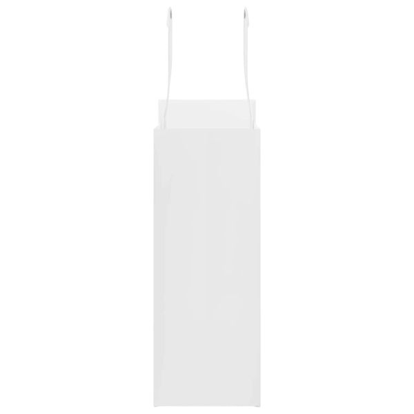 Хартиени торбички 50 бр с дръжки бели 18x8x22 см