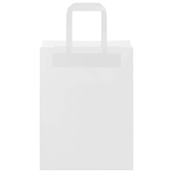 Хартиени торбички 50 бр с дръжки бели 32x22x28 см