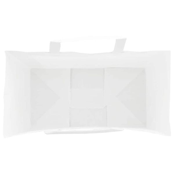 Хартиени торбички 50 бр с дръжки бели 32x22x28 см