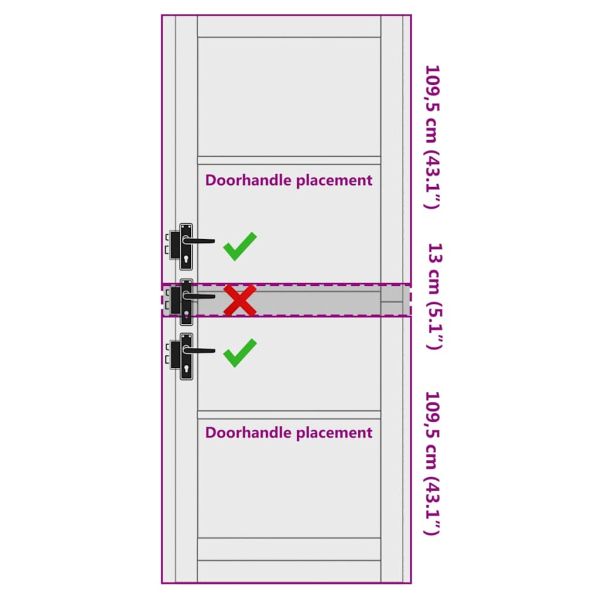 Вътрешна врата ORKDAL Бяло 83 x 232 см Шперплат