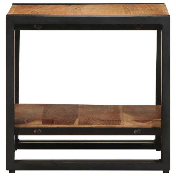 Масичка за кафе Кафяво 40 x 40 x 38 cm Солидно акациево дърво