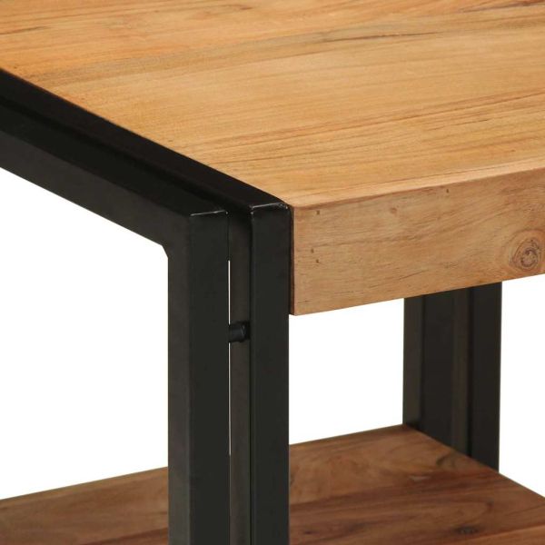 Масичка за кафе Кафяво 40 x 40 x 38 cm Солидно акациево дърво