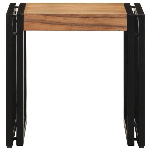 Масичка за кафе Кафяво 40 x 40 x 38 cm Солидно акациево дърво