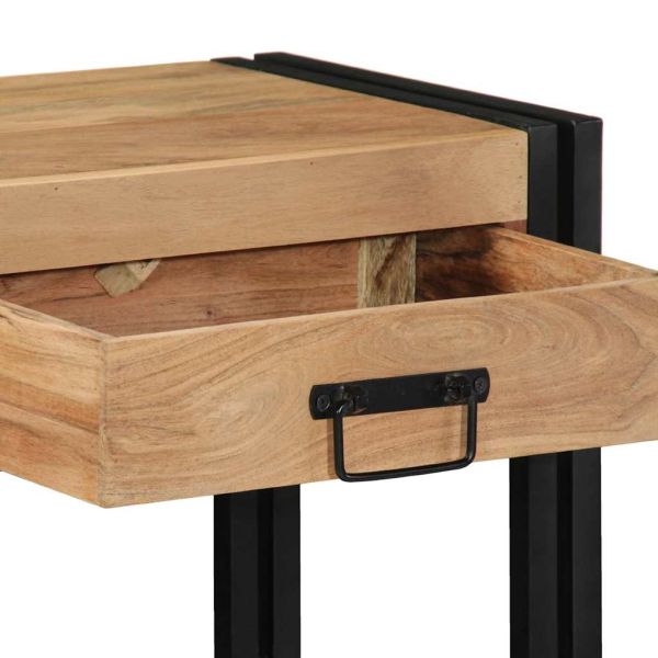 Конзолна маса Кафяво 90 x 33 x 75 см Солидно акациево дърво