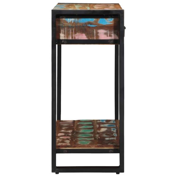 Конзолна маса с чекмедже Многоцветен Солидно възстановено дърво